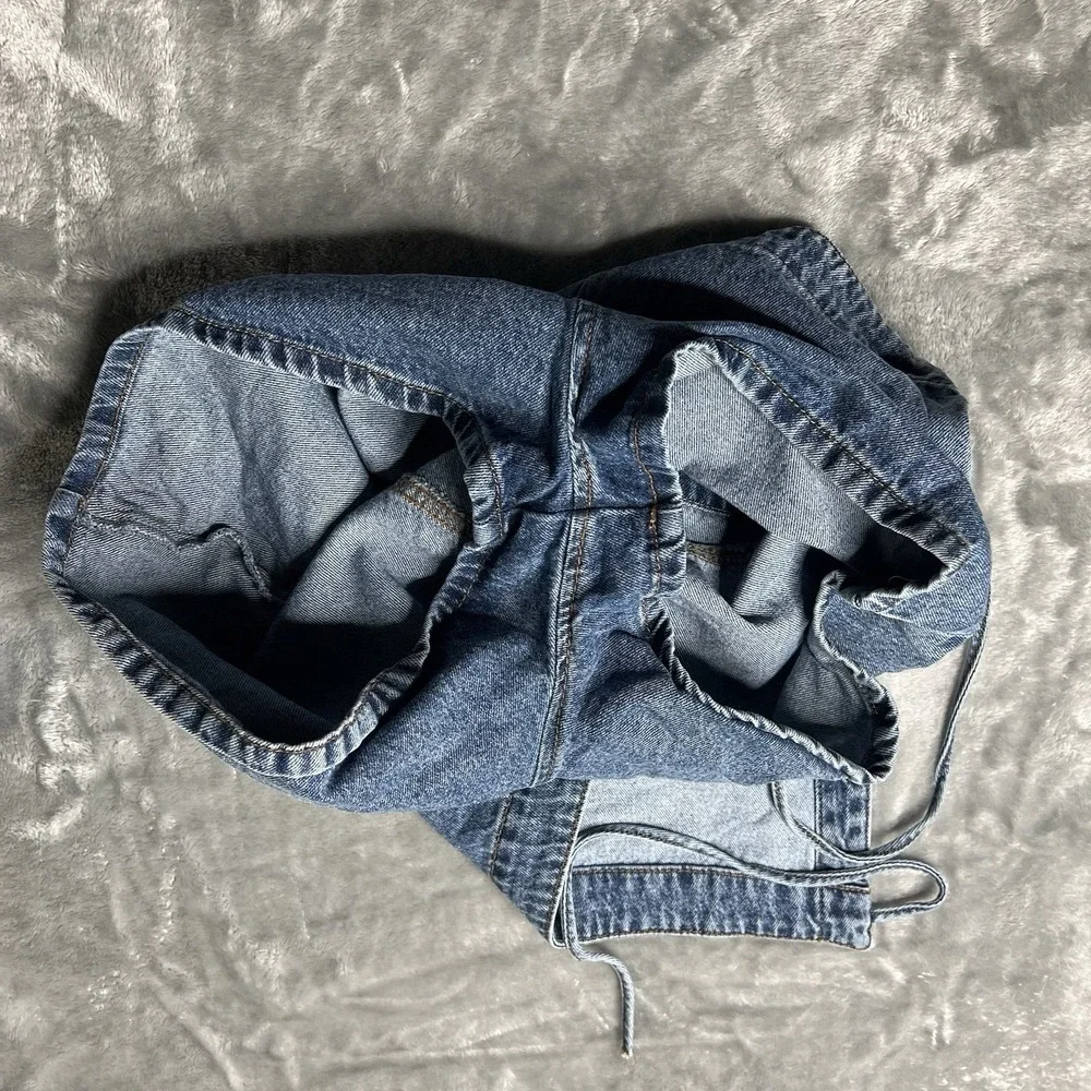 Rewash Skirt Women Size‎ 3/26 Blue Mini Shorts Wrap Front Denim Y2K